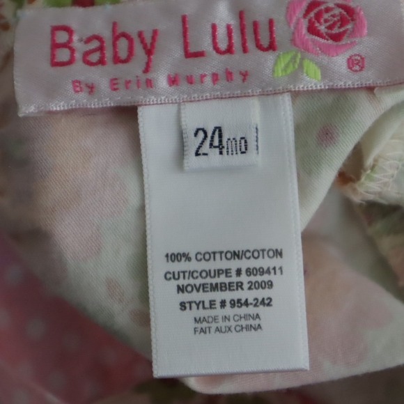 Baby Lulu Girls Vintage Floral Dress with Bow Front - Size 24M - Picture 5 of 5